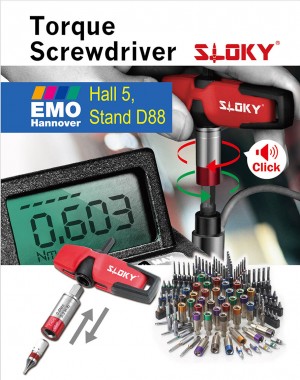 Sloky will be in EMO Hannover 2017 , booth # D90 (Hall 5), 18 – 23 September - Chienfu Sloky in emo 2017Come and check our CNC precision, lathing, milling and turning parts; of course also Sloky Torque screwdriver and wrenches for all different application including Shooting/Hunting, Circuit board, Tire pressure detector, Bicycle, DIY Market, Drum, Lens, 3C devices and Golf Club. User friendly for CNC cutting tools of machining, lathing, turning, and milling parts.